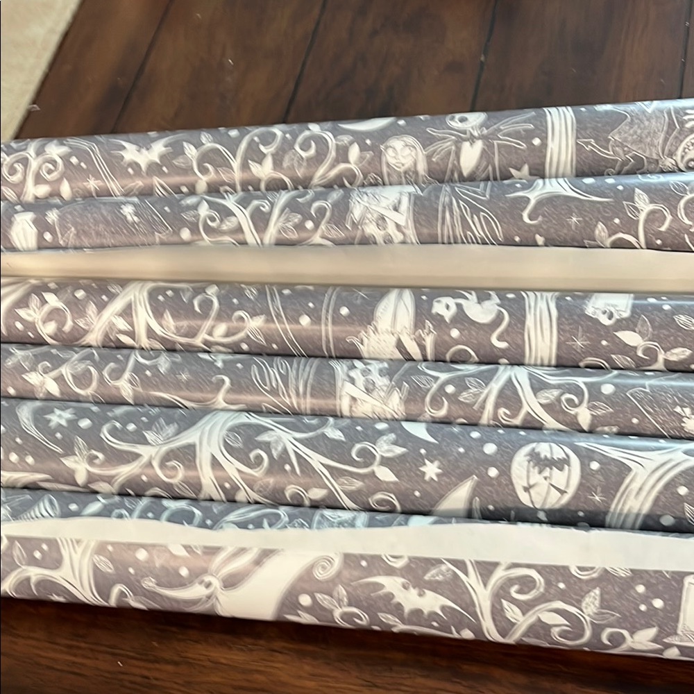 Nightmare Before Christmas Gray and Cream Peel and Stick Wallpaper